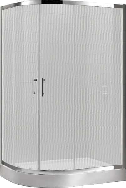 Душевой угол Cezares Eco ECO-O-RH-2-100/80-P-Cr прямоугольная-асимметричная  стекла , профиль 