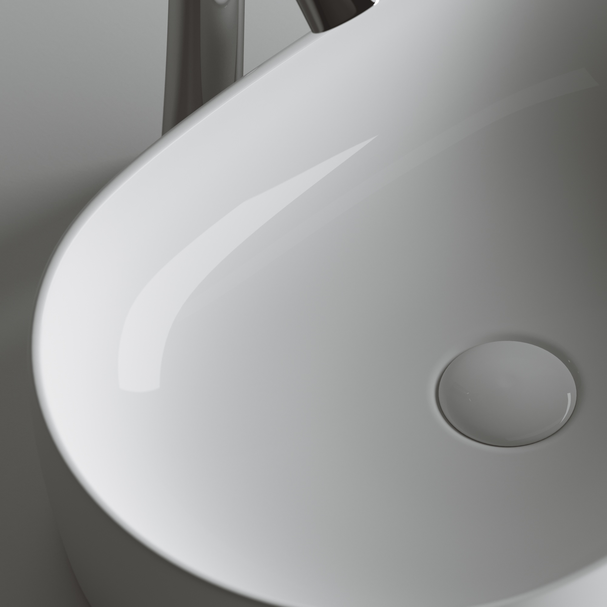 Раковина накладная овальная Ceramica Nova Element CN6047 фарфор цвет белый