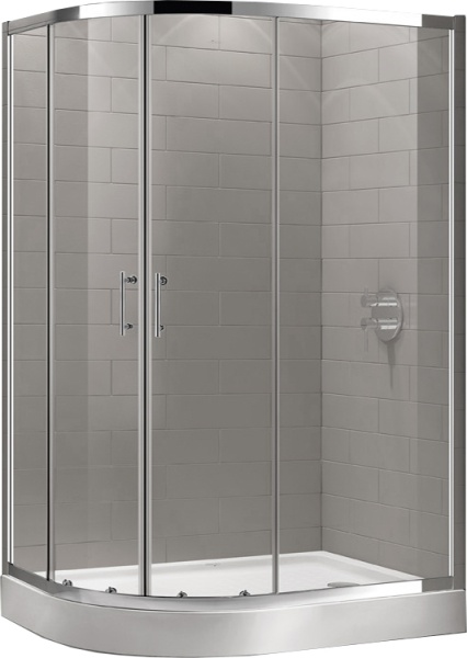 Душевой угол Cezares Eco ECO-O-RH-2-120/90-C-Cr прямоугольная-асимметричная  стекла , профиль 