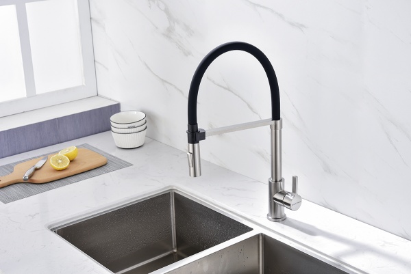 Смеситель для кухни Paulmark Halt Ha214021-Ni без подключения к фильтру никель