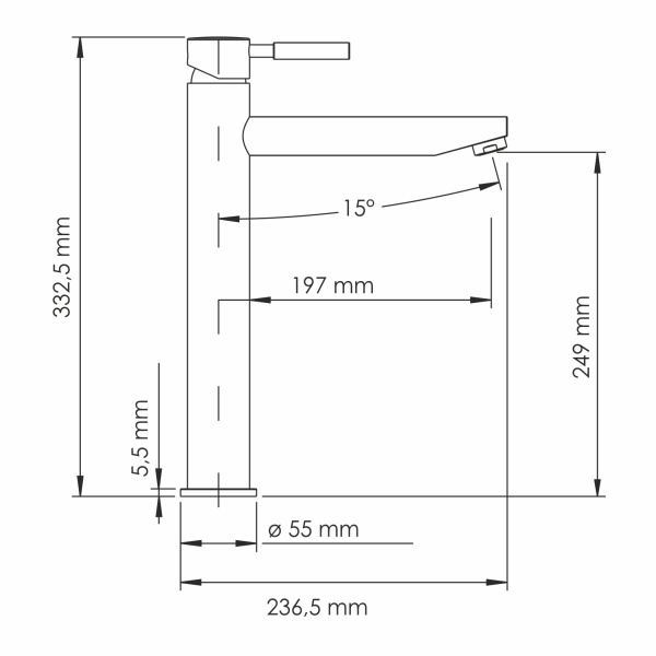Смеситель для раковины Wasserkraft Wern 4203H никель