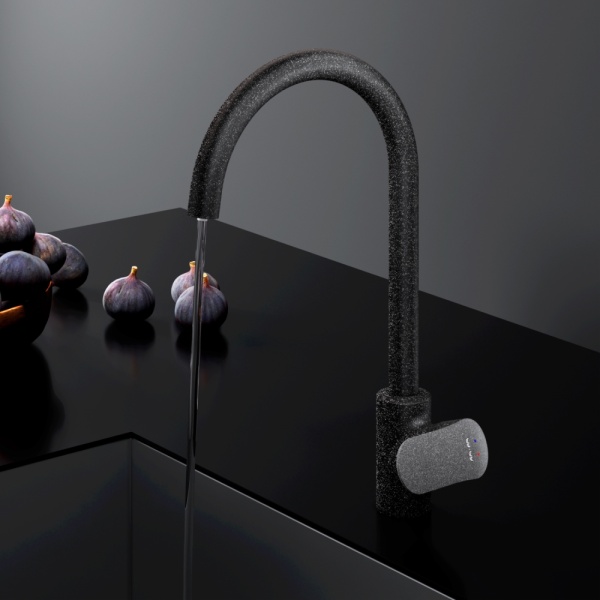 Смеситель для кухни Am.Pm Like F8007722 без подключения к фильтру черный