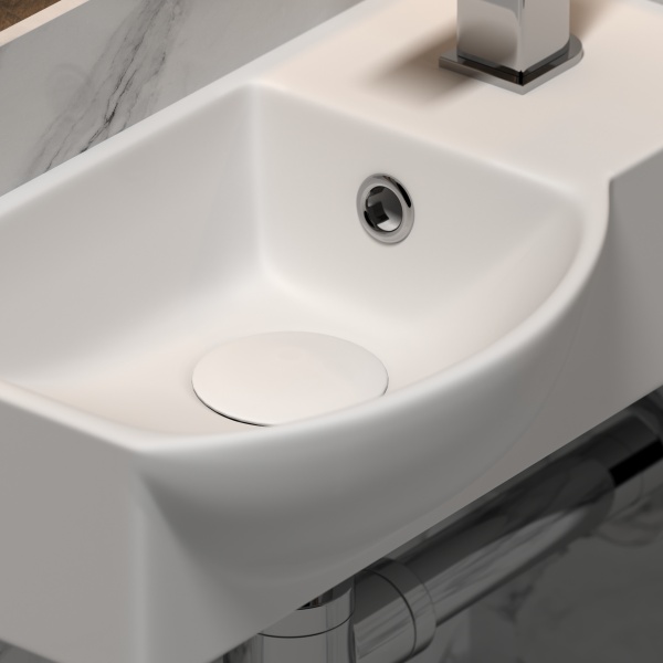 Раковина подвесная прямоугольная Ceramica Nova Element CN6039L фарфор цвет белый