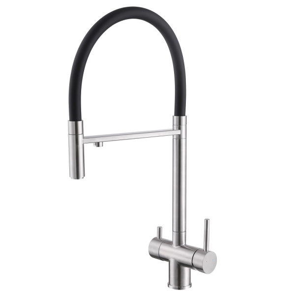 Смеситель для кухни Abber Wasser Kreis AF81141SP с подключением к фильтру сатин