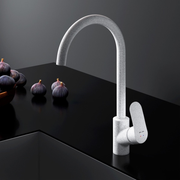 Смеситель для кухни Am.Pm Like F8007133 без подключения к фильтру белый