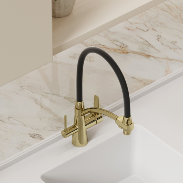 Смеситель для кухни Sancos Eri SC4001ZG с подключением к фильтру полированное золото