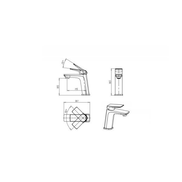 Смеситель для раковины Bravat Frey F1368401CP-ENG хром