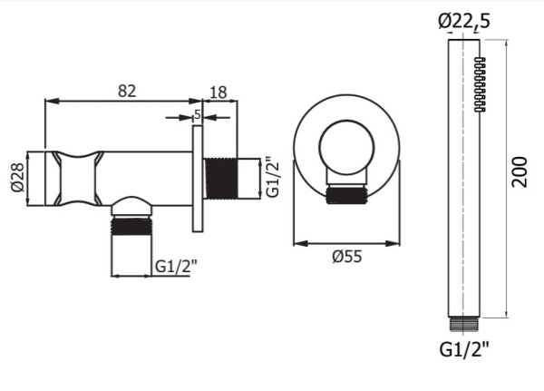 Душевой гарнитур Plumberia Selection Shower HST3018RS брашированная медь 