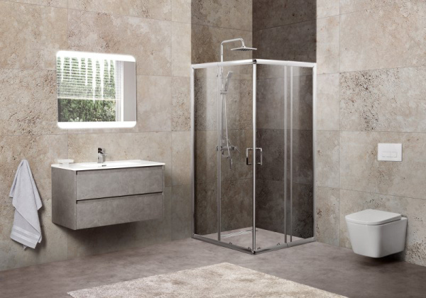 Душевой угол BelBagno Unique UNIQUE-A-2-75/90-C-Cr квадратный 75/90х75/90 стекла прозрачные, профиль хром