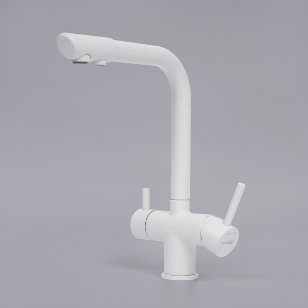 Смеситель для кухни Wasserkraft  A8357 с подключением к фильтру белый