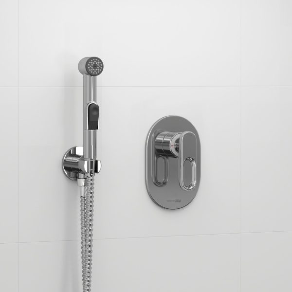 Гигиенический душ Wasserkraft Kammel A111857 встраиваемый в стену хром