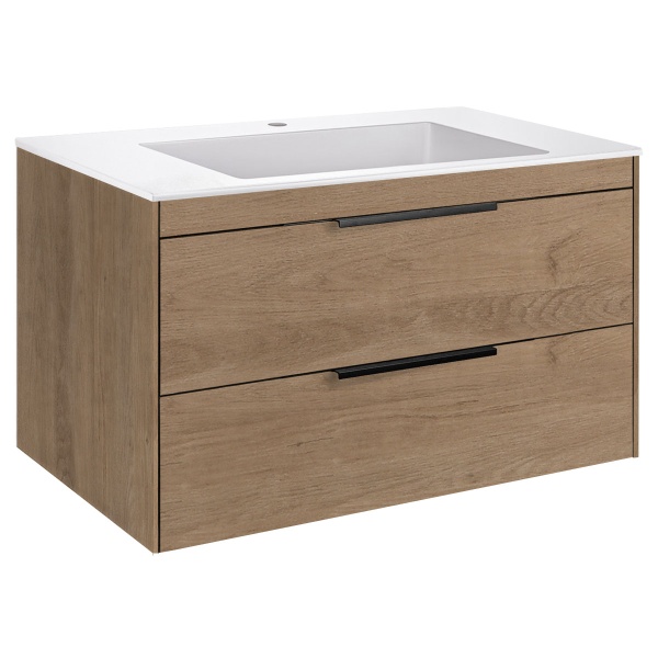Тумба  подвесная Vincea Chiara 2D VMC-2C2800NO 80 см  2 ящика цвет N.Oak 