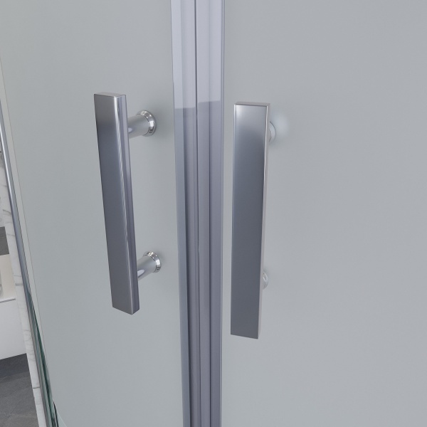 Душевая кабина с крышей Niagara Ultra NG-306-01 пятиугольная  90x90 стекла прозрачные с узором, профиль хром