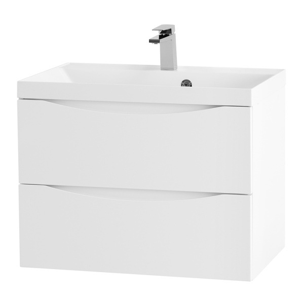 Тумба под раковину подвесная BelBagno Marino MARINO-700-2C-SO-BL-P 70 см  2 ящика цвет Bianco Lucido 