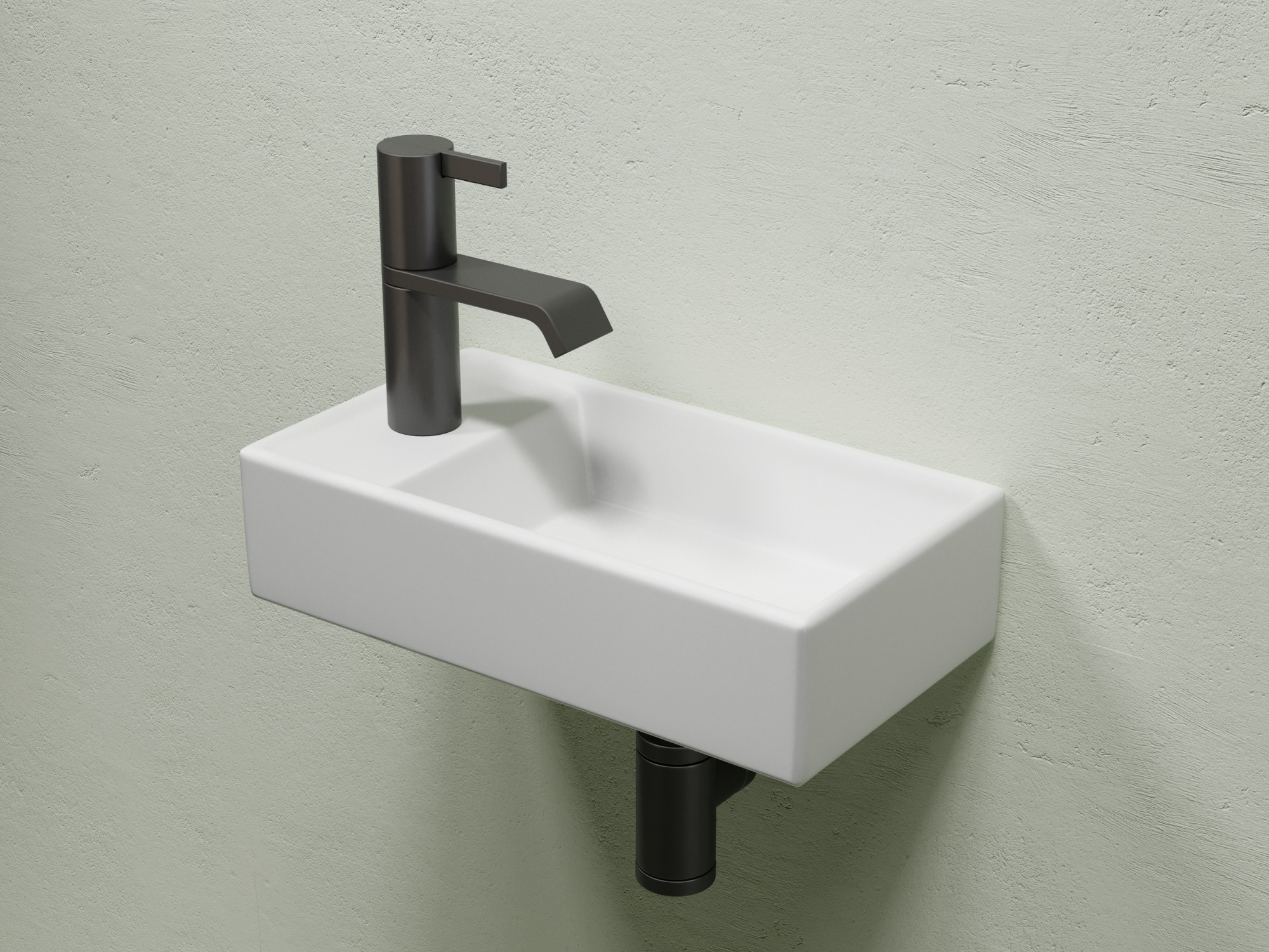 Раковина подвесная прямоугольная Ceramica Nova Element CN6051RMW фарфор цвет белый матовый