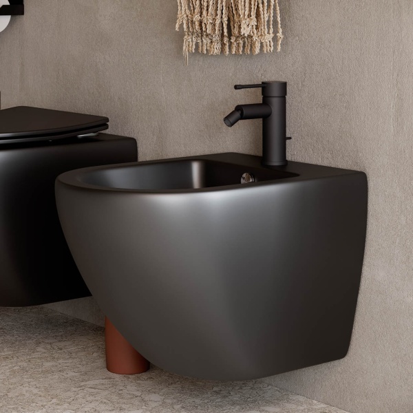 Биде подвесное Ceramica Nova Metropol CN4003MB фарфор, цвет черный матовый
