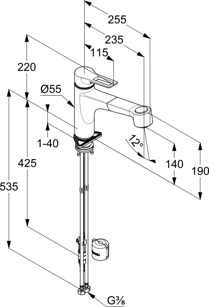 Смеситель для кухни Kludi Mix 329420562 без подключения к фильтру хром