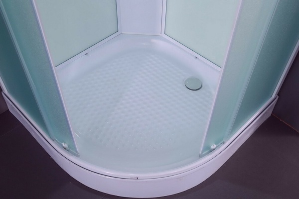Душевая кабина с крышей Timo Eco TE-0709P четверть круга  90x90 стекла матовые, профиль белый