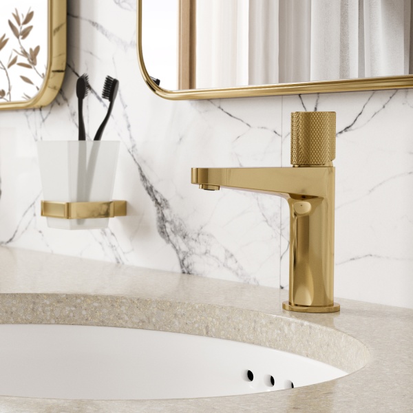 Смеситель для раковины Wasserkraft Ems 7603 золото