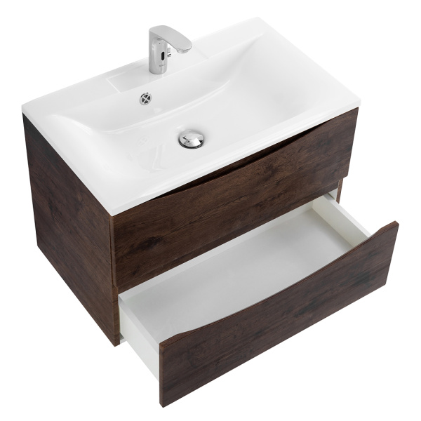 Тумба под раковину подвесная BelBagno Marino MARINO-650-2C-SO-RW-P 65 см  2 ящика цвет Rovere Moro 