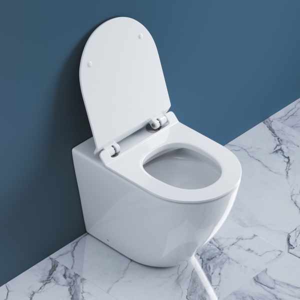 Унитаз приставной BelBagno Sfera-R BB2141CBR Rimless фаянс белый