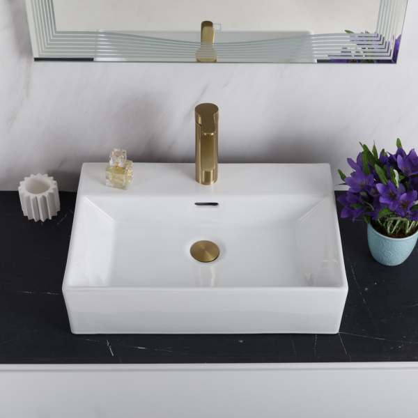 Раковина накладная прямоугольная BelBagno  BB1340 фарфор цвет белый