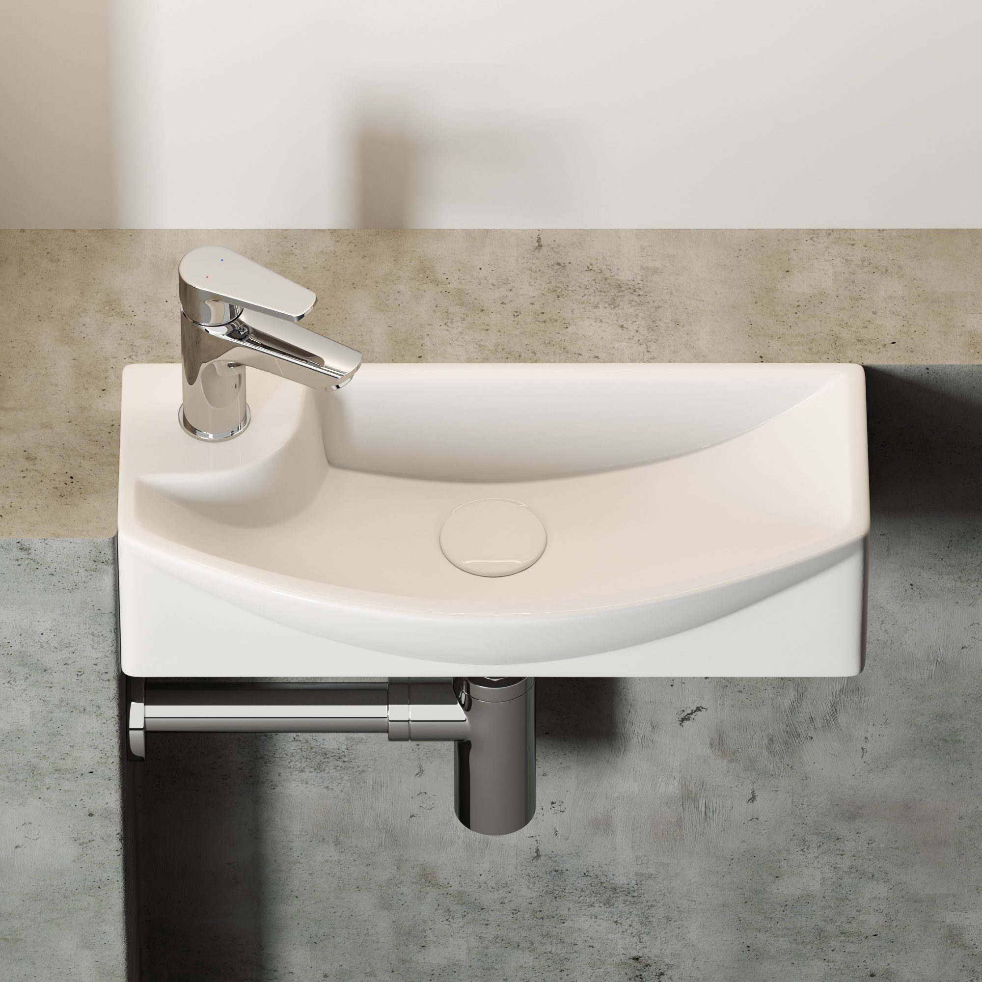 Раковина подвесная прямоугольная Ceramica Nova Element CN6038R фарфор цвет белый