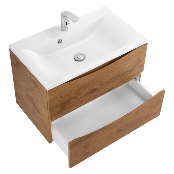 Тумба под раковину подвесная BelBagno Marino MARINO-650-2C-SO-RN-P 65 см  2 ящика цвет Rovere Nature 