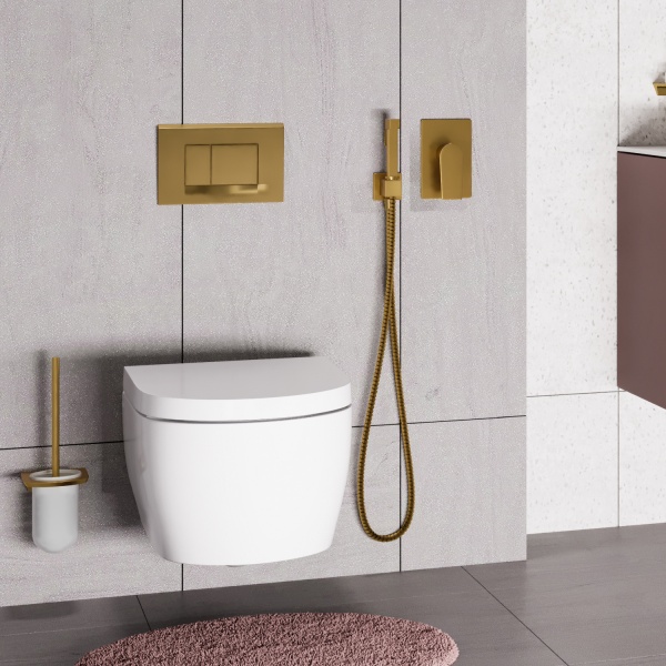 Гигиенический душ Wasserkraft Aisch А55094 встраиваемый в стену золото