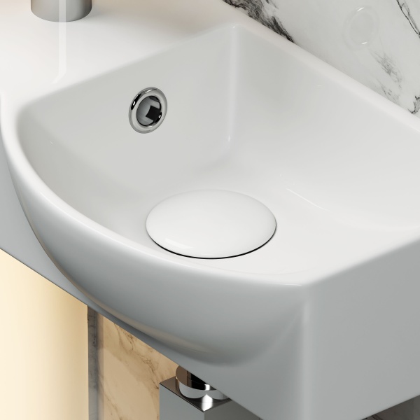 Раковина подвесная прямоугольная Ceramica Nova Element CN6039R фарфор цвет белый