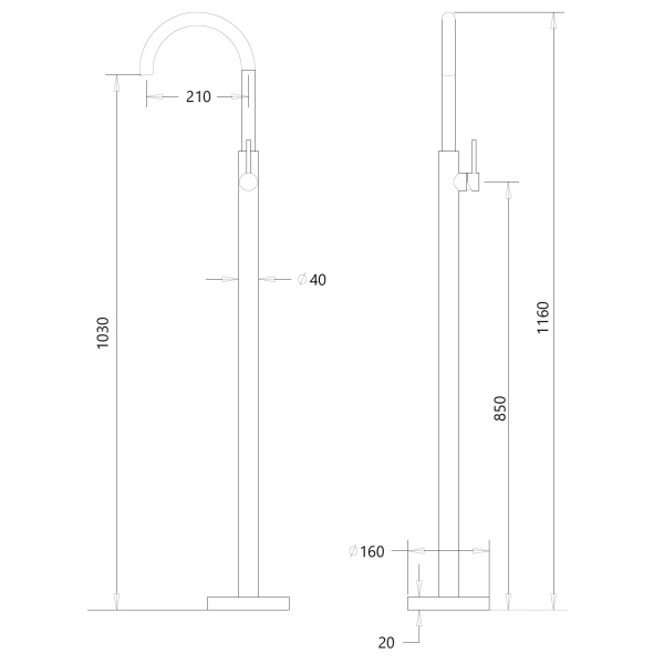 Смеситель для раковины Abber Wasser Kreis AF8141 хром