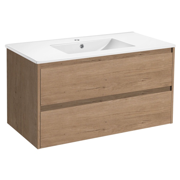 Тумба  подвесная Vincea Gio VMC-2G100NO 100 см  2 ящика цвет N.Oak 