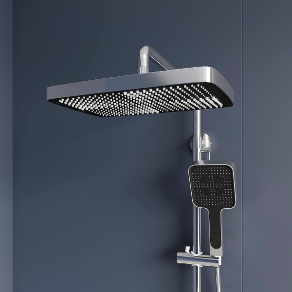 Душевая система со смесителем RGW Shower Panels 51140134-01 монтаж настенная с термостатом хром