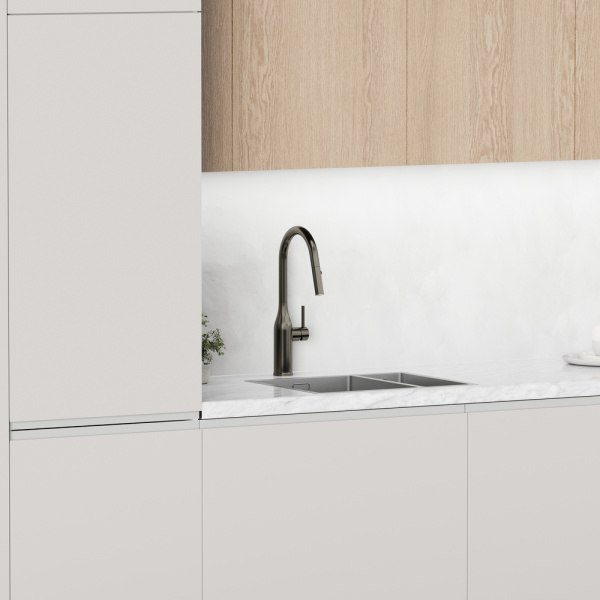 Смеситель для кухни Sancos Grand SC4002GG без подключения к фильтру вороненая сталь