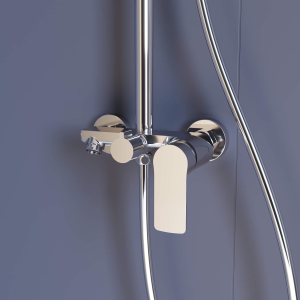 Душевая система со смесителем RGW Shower Panels 59140126-01 монтаж настенная без термостата хром