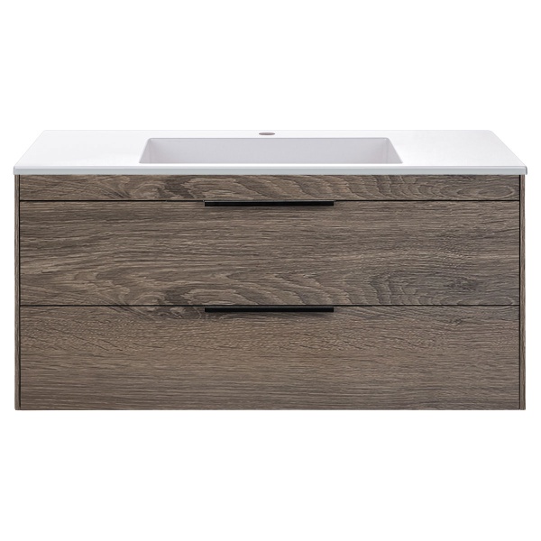 Тумба под раковину подвесная Vincea Chiara 2D VMC-2C2100RO 100 см  2 ящика цвет R.Oak 