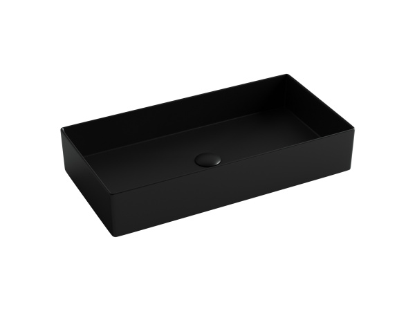 Раковина накладная прямоугольная Ceramica Nova Element CN6071MB фарфор цвет черный матовый