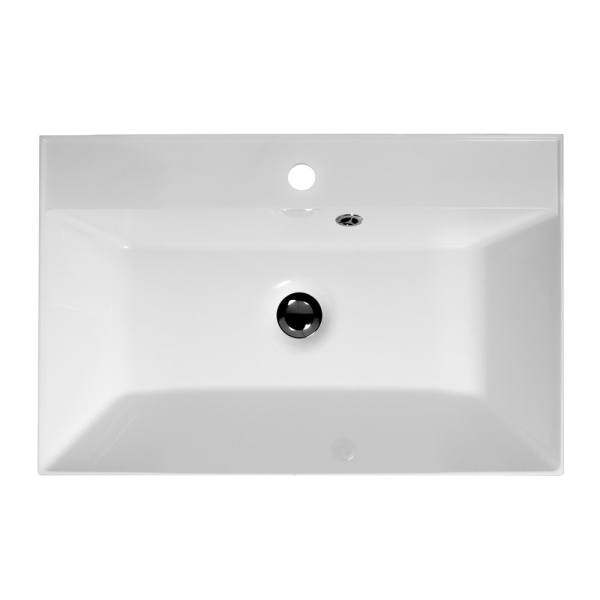 Раковина мебельная прямоугольная BelBagno  BB700/450-LV-MR-AST литьевой мрамор цвет белый