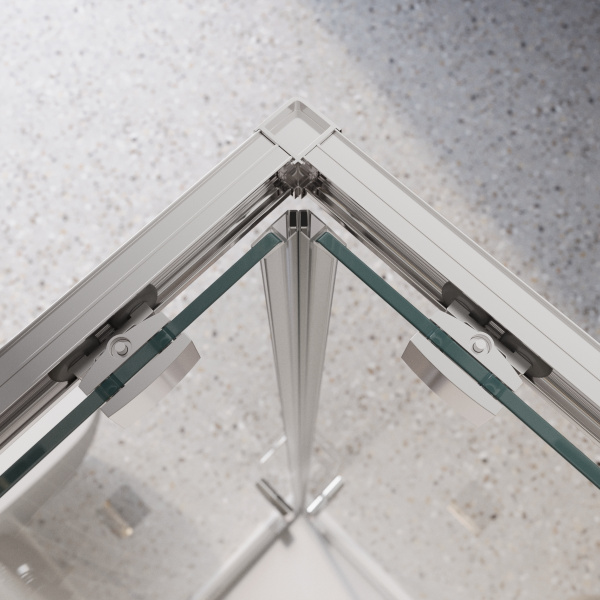 Душевой угол BelBagno Luce LUCE-AH-22-105/100-C-Cr прямоугольный 105х100 стекла прозрачные, профиль хром