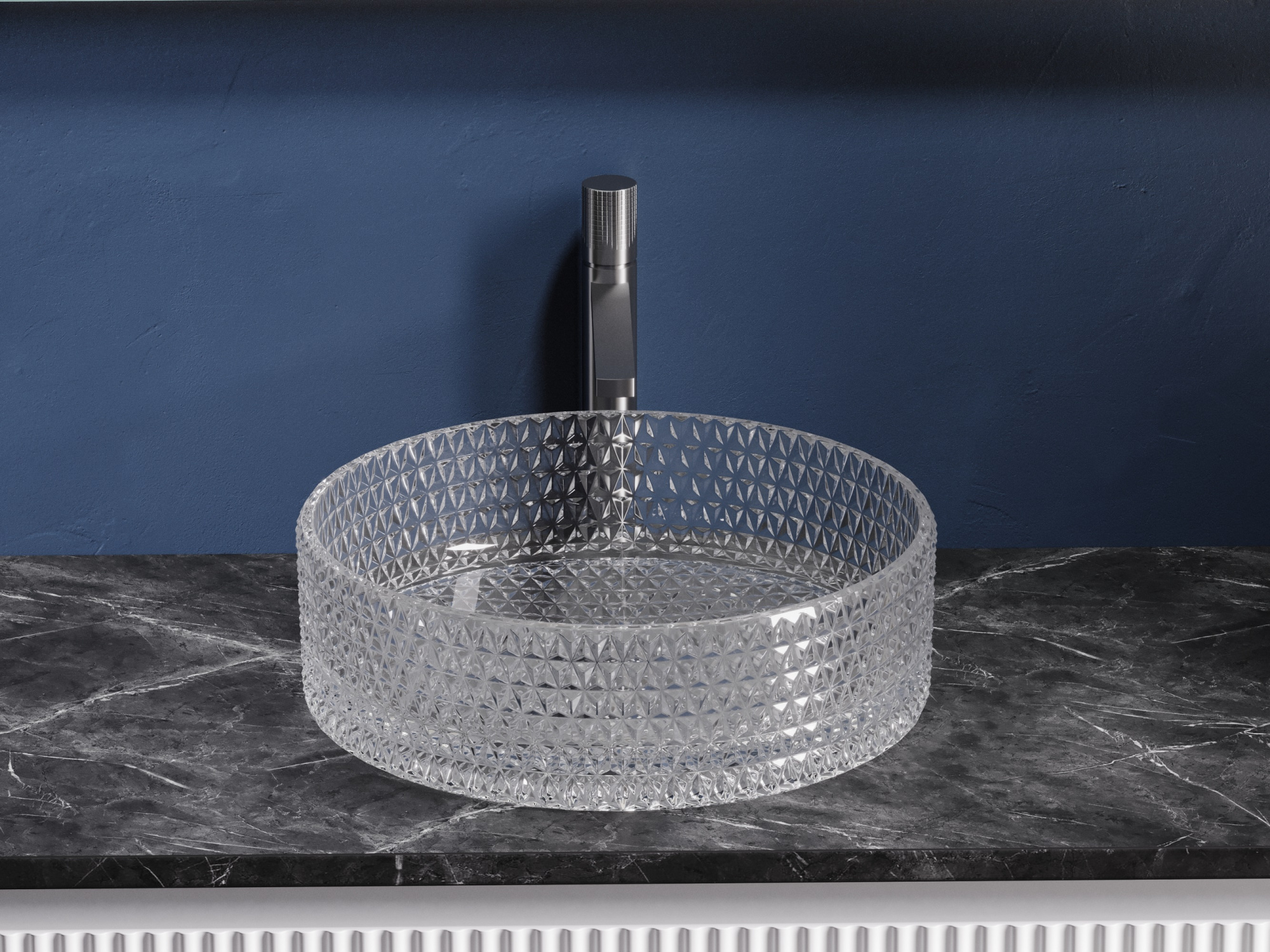 Раковина накладная круглая Ceramica Nova Cristal CN6062 стекло цвет прозрачный