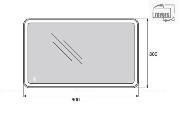 Зеркало с подсветкой BelBagno Marino SPC-MAR-900-800-LED-TCH 90x80 сенсор