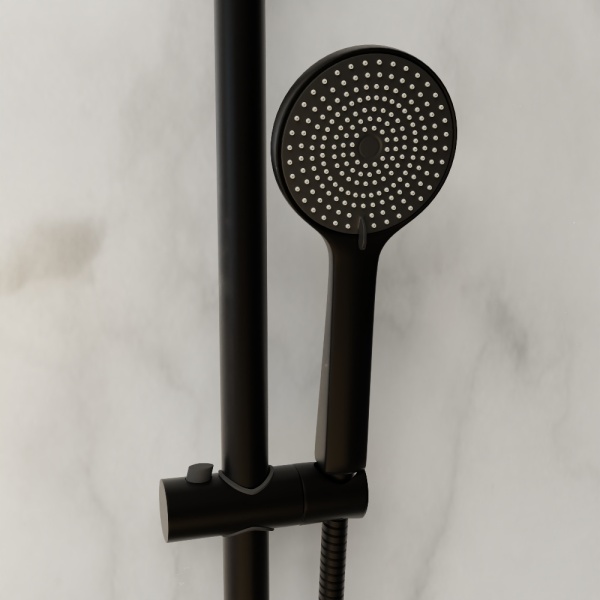 Душевая система со смесителем RGW Shower Panels 51140131-04 монтаж настенная без термостата черный