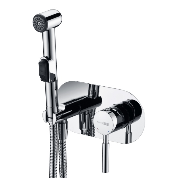 Гигиенический душ Wasserkraft Main 4138 встраиваемый в стену хром