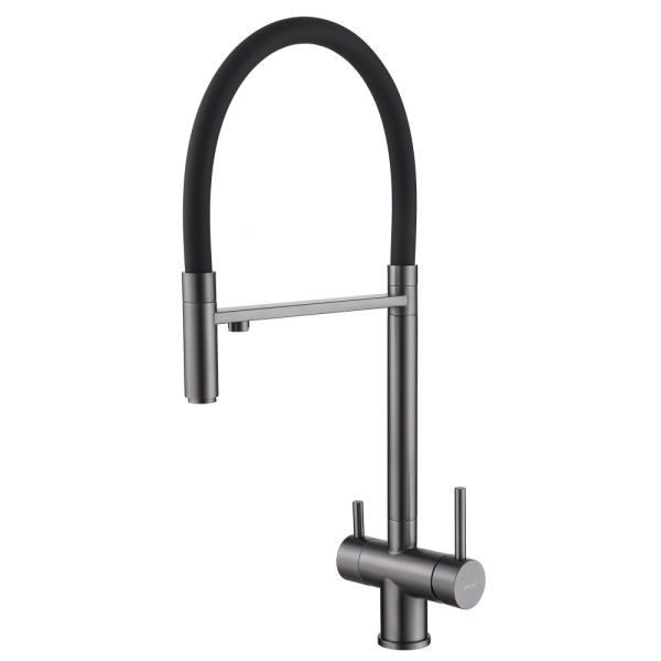 Смеситель для кухни Abber Wasser Kreis AF81141NG с подключением к фильтру никель