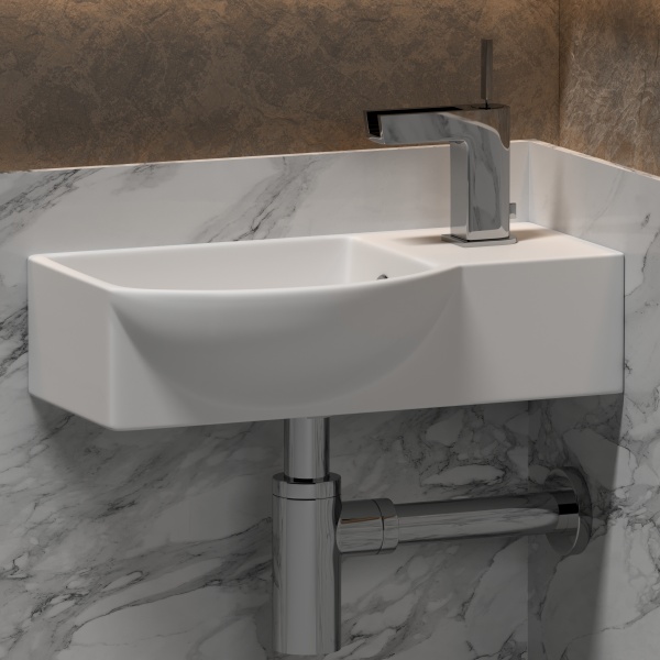 Раковина подвесная прямоугольная Ceramica Nova Element CN6039L фарфор цвет белый