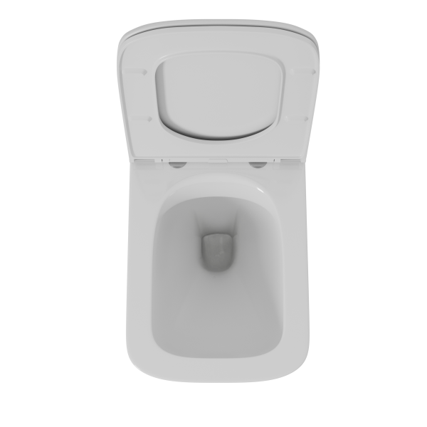 Унитаз подвесной D&amp;K Quadro DT1516016 Rimless фарфор белый
