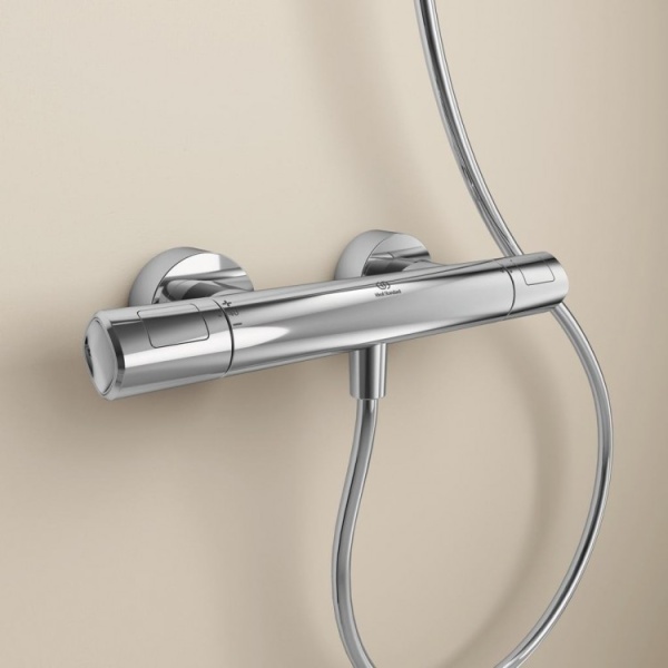 Смеситель для душа Ideal Standard Ceratherm 100 new A7229AA настенный 
с термостатом хром