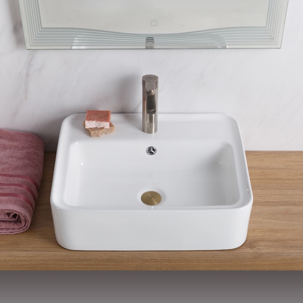 Раковина  прямоугольная BelBagno  BB1367 фаянс цвет белый глянцевый