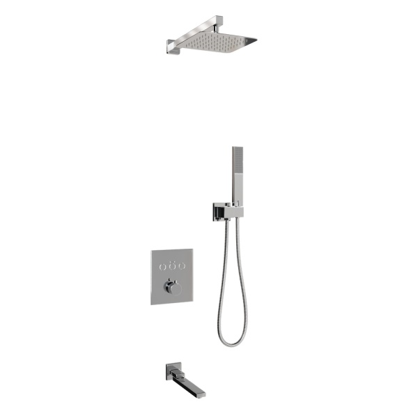 Душевая система со смесителем RGW Shower Panels 511408371-01 монтаж встраиваемая в стену с термостатом хром