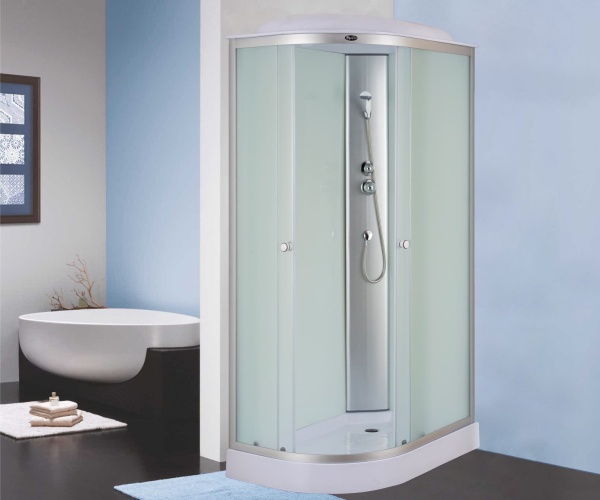 Душевая кабина с крышей Niagara Eco NG-4312-14R асимметричная  120x80 стекла матовые, профиль матовый хром